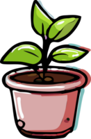 Potted flower png graphic clipart design