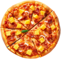 Top view pizza with . png