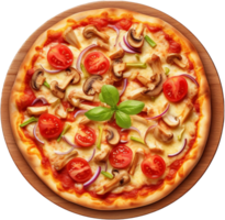 Top view pizza with . png