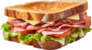 Sandwich Schinken Käse png mit ai generiert.