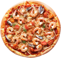 Top view pizza with . png