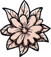 sketchy flower png graphic clipart design