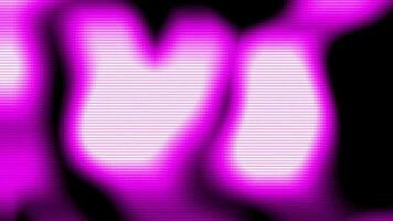 3D abstract digital technology animated pink light particles on black background. video