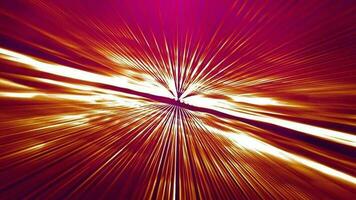3D abstract digital technology animated yellow-orange light particles on orange background. video