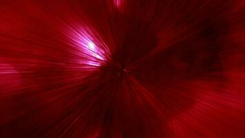 3d abstrato digital tecnologia animado vermelho luz partículas em vermelho gradiente fundo video