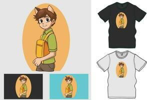 gato personaje vector Arte para espalda a colegio día espalda a colegio agosto 15