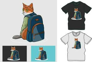 Cat Character Vector Art for Back to School Day Back to school August 15