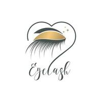 Eyelashes vector icon logo design with modern beauty concept premium vector