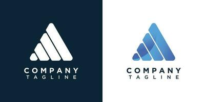 Abstrack triangle logo with signal concept and creative design idea vector