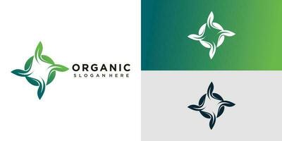 hoja naturaleza vector logo icono diseño para orgánico producto firmar elemento logo bio ecología identidad marca logo