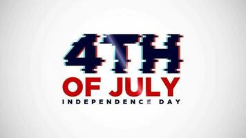 Happy Independence Day Video Animation. 4th Of July National Holiday.