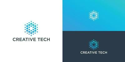 logo tecnología para negocio, creativo tecnología símbolos para compañías, logotipos de digital conceptos y círculos, conexiones y redes iconos, energía y molécula vector, tecnología logo diseño. vector