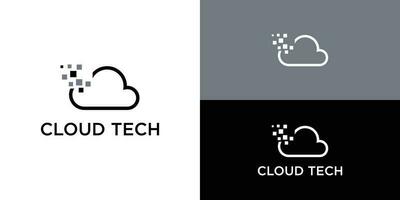 Cloud Tech Logo Abstract Creative Cloud Logo vector