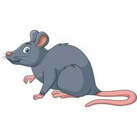 Cute mouse cartoon on white background vector