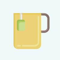 Icon Office Tea. related to Tea symbol. flat style. simple design editable. simple illustration. green tea vector