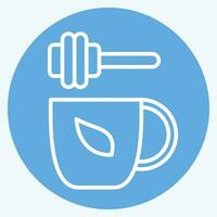 Icon Honey Tea. related to Tea symbol. blue eyes style. simple design editable. simple illustration. green tea vector