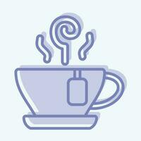 Icon Herbal Tea. related to Tea symbol. two tone style. simple design editable. simple illustration. green tea vector