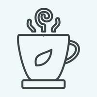 Icon Cup Of Tea. related to Tea symbol. line style. simple design editable. simple illustration. green tea vector