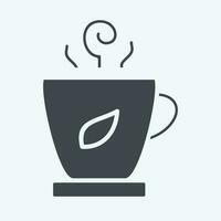 Icon Cup Of Tea. related to Tea symbol. glyph style. simple design editable. simple illustration. green tea vector