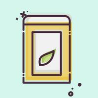 Icon Tea Box. related to Tea symbol. MBE style. simple design editable. simple illustration. green tea vector
