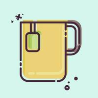 Icon Office Tea. related to Tea symbol. MBE style. simple design editable. simple illustration. green tea vector