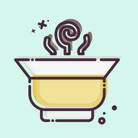 Icon Chinese Tea. related to Tea symbol. MBE style. simple design editable. simple illustration. green tea vector