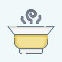 Icon Chinese Tea. related to Tea symbol. doodle style. simple design editable. simple illustration. green tea vector