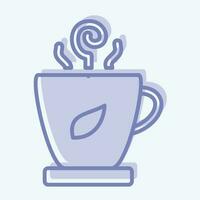 Icon Cup Of Tea. related to Tea symbol. two tone style. simple design editable. simple illustration. green tea vector