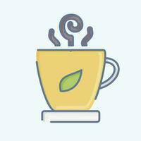 Icon Cup Of Tea. related to Tea symbol. doodle style. simple design editable. simple illustration. green tea vector