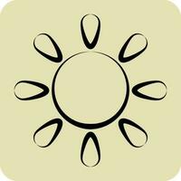Icon Sun. related to Space symbol. hand drawn style. simple design editable. simple illustration vector