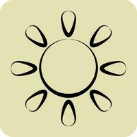 Icon Sun. related to Space symbol. hand drawn style. simple design editable. simple illustration vector