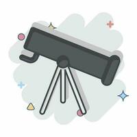 Icon Telescope. related to Space symbol. comic style. simple design editable. simple illustration vector