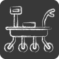 Icon Moon Rover. related to Space symbol. chalk Style. simple design editable. simple illustration vector