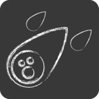 Icon Asteroid. related to Space symbol. chalk Style. simple design editable. simple illustration vector