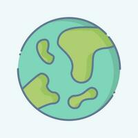 Icon Earth. related to Space symbol. doodle style. simple design editable. simple illustration vector