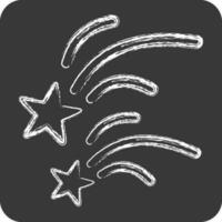 Icon Falling Star. related to Space symbol. chalk Style. simple design editable. simple illustration vector