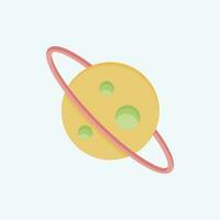 Icon Planet. related to Space symbol. flat style. simple design editable. simple illustration vector