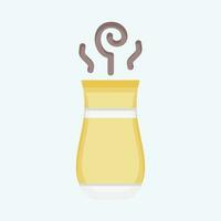 Icon Turkish Tea. related to Tea symbol. flat style. simple design editable. simple illustration. green tea vector