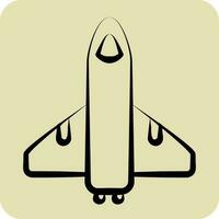 Icon Space Shuttle. related to Space symbol. hand drawn style. simple design editable. simple illustration vector