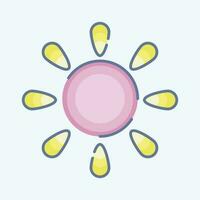 Icon Sun. related to Space symbol. doodle style. simple design editable. simple illustration vector