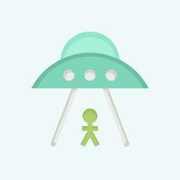 Icon Ufo. related to Space symbol. flat style. simple design editable. simple illustration vector