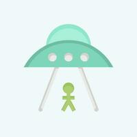 Icon Ufo. related to Space symbol. flat style. simple design editable. simple illustration vector