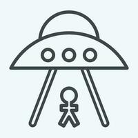 Icon Ufo. related to Space symbol. line style. simple design editable. simple illustration vector