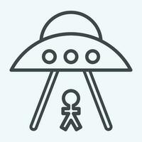 Icon Ufo. related to Space symbol. line style. simple design editable. simple illustration vector