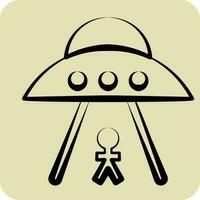 Icon Ufo. related to Space symbol. hand drawn style. simple design editable. simple illustration vector