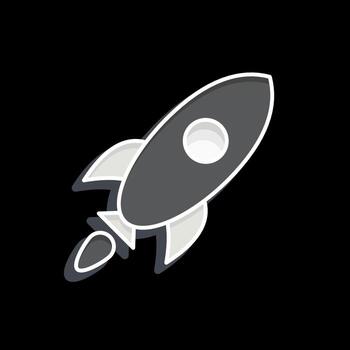 Icon Rocket. related to Space symbol. glossy style. simple design editable. simple illustration vector