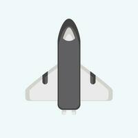 Icon Space Shuttle. related to Space symbol. flat style. simple design editable. simple illustration vector