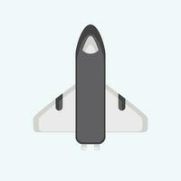 Icon Space Shuttle. related to Space symbol. flat style. simple design editable. simple illustration vector