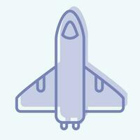 Icon Space Shuttle. related to Space symbol. two tone style. simple design editable. simple illustration vector