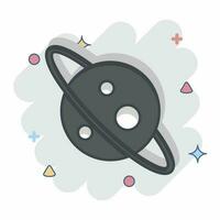 Icon Planet. related to Space symbol. comic style. simple design editable. simple illustration vector